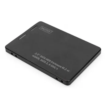 DIGITUS case HDD 2,5 pollici SATA – M.2 o mSATA SATA 3 6 Gbit/s, velocità di scrittura fino a 520 MB/s