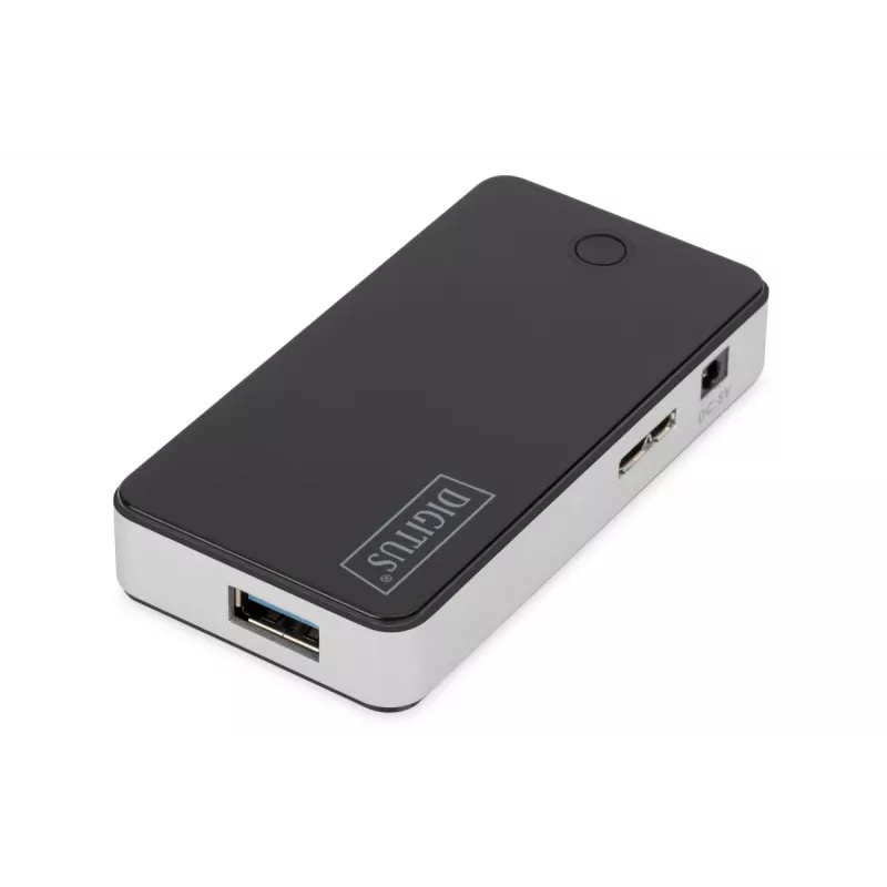 DIGITUS hub USB 4 porte USB 3.0 esterno nero laccato