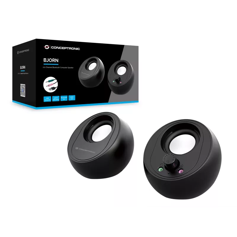 Conceptronic BJORN altoparlanti per computer 2.0 canali con Bluetooth, 10 W