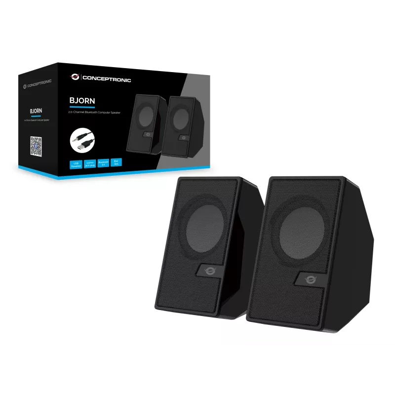Conceptronic BJORN altoparlanti per computer 2.0 canali con Bluetooth, 6 W