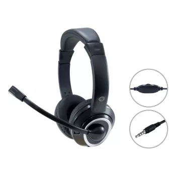 Conceptronic POLONA02B cuffie/headset con filo archetto gaming nero
