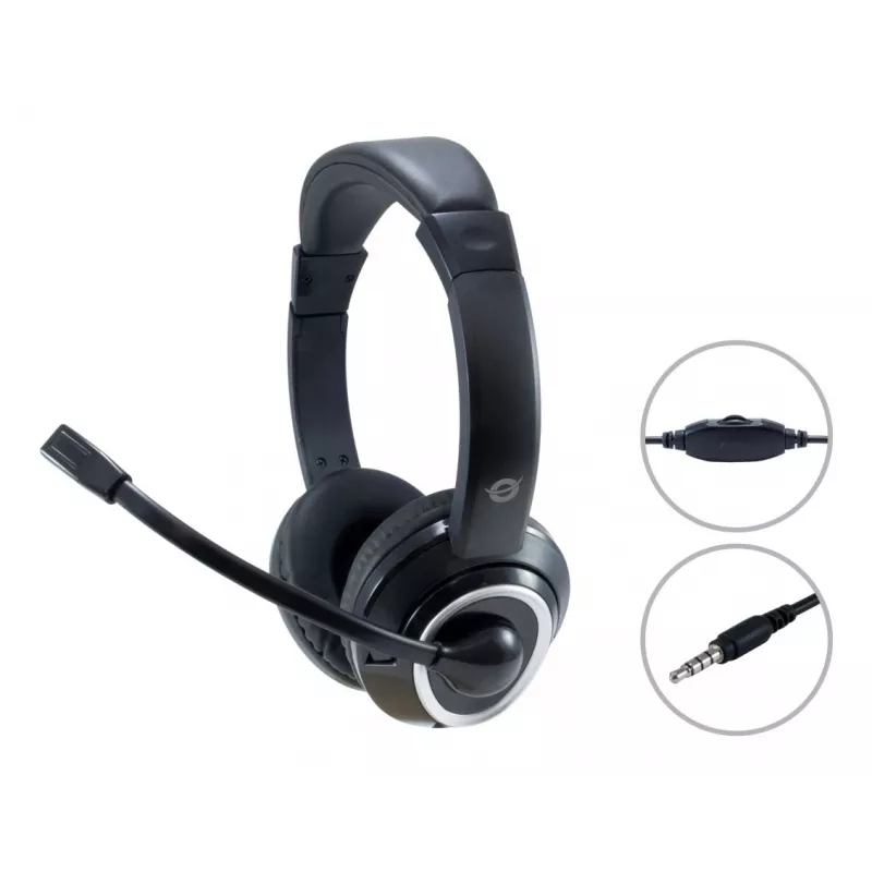Conceptronic POLONA02B cuffie/headset con filo archetto gaming nero