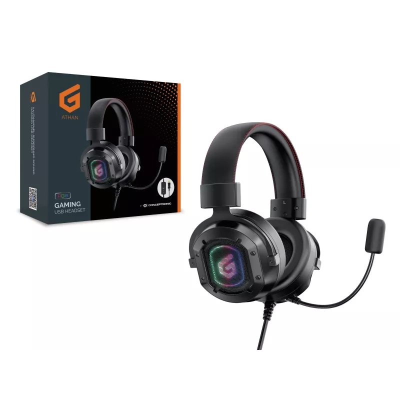 Conceptronic ATHAN cuffie gaming USB surround sound 7.1 canali