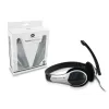 Conceptronic Allround Headset stereo con filo, 20 - 22000 Hz, ufficio/call center, 111 g, headset, nero, argento