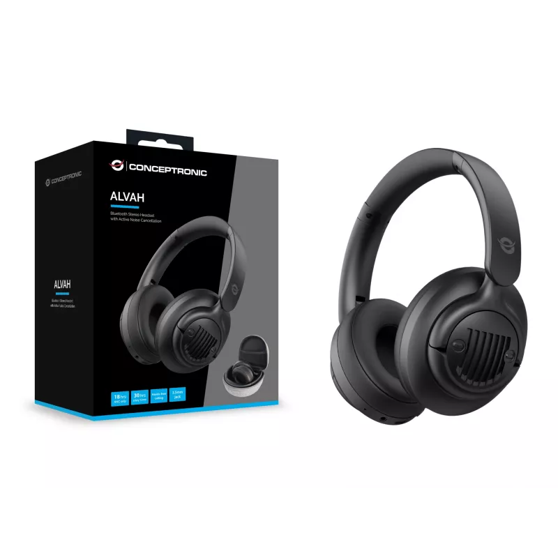 Conceptronic Headset stereo Bluetooth con cancellazione attiva del rumore