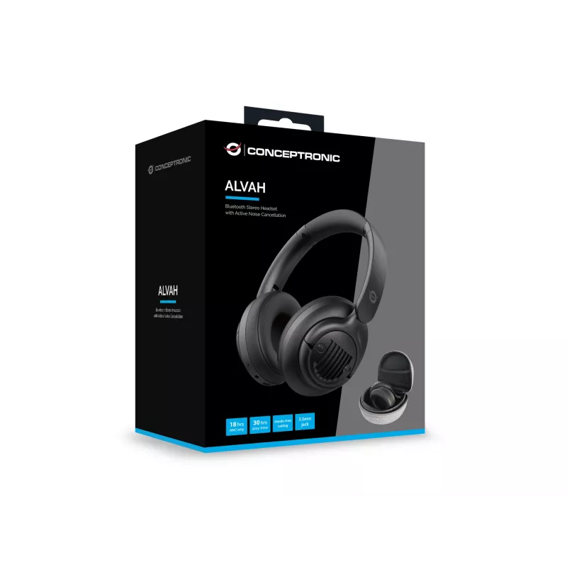 Conceptronic Headset stereo Bluetooth con cancellazione attiva del rumore