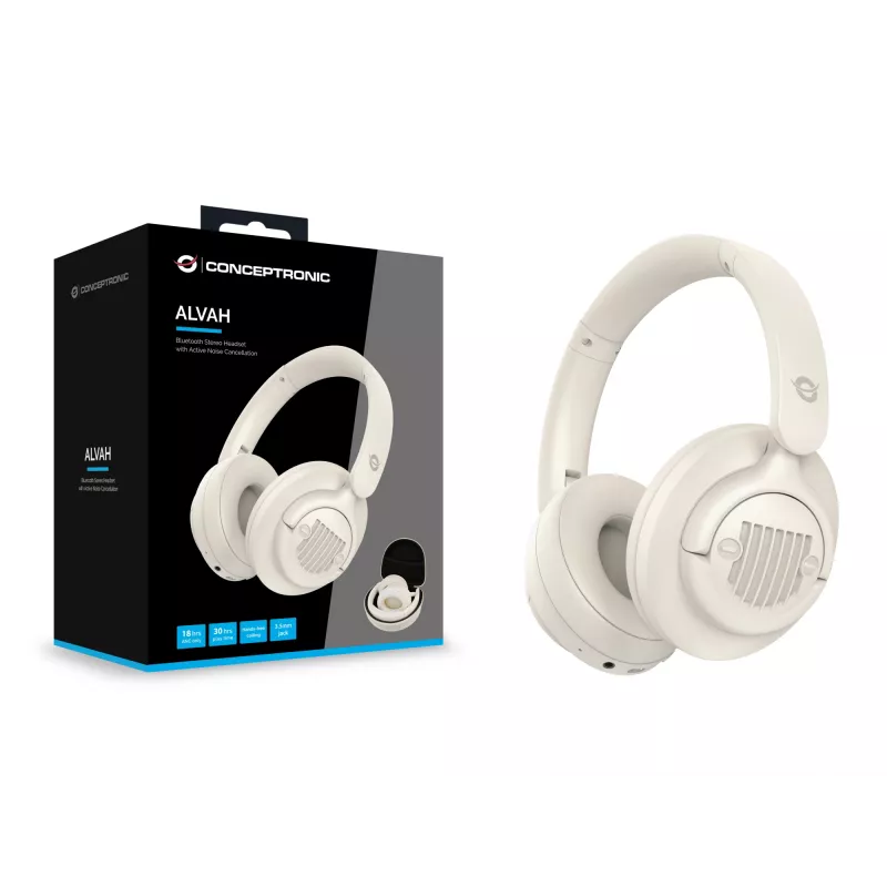 Conceptronic ALVAH02C Headset stereo Bluetooth con cancellazione attiva del rumore