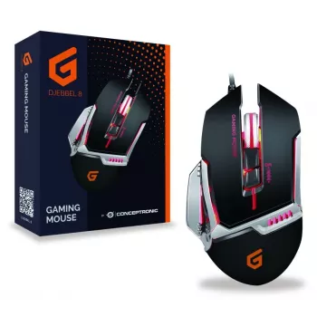 Conceptronic DJEBBEL 8, mouse gaming USB, 8 tasti programmabili, 4000 DPI