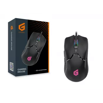 Conceptronic DJEBBEL 6D Mouse gaming, 7200 DPI, per destrimani, ottico, USB Type-A, 7200 DPI, nero
