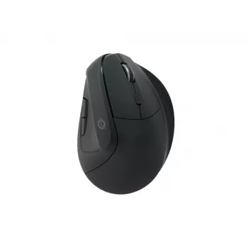 Conceptronic LORCAN ERGO Mouse ergonomico Bluetooth a 6 tasti, per destrimani, design verticale, ottico, Bluetooth, 1600 DPI, nero