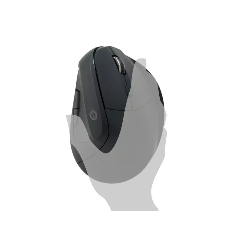 Conceptronic LORCAN ERGO Mouse ergonomico Bluetooth a 6 tasti, per destrimani, design verticale, ottico, Bluetooth, 1600 DPI, nero