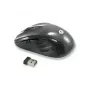 Conceptronic CLLM5BTRVWL Mouse da viaggio wireless a 6 tasti, per destrimani, ottico, RF wireless, 1600 DPI, nero