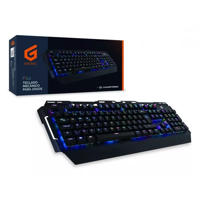 Conceptronic KRONIC Tastiera gaming meccanica, RGB, layout portoghese