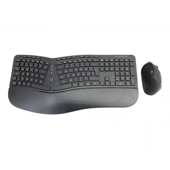 Conceptronic ORAZIO ERGO Set tastiera e mouse ergonomico wireless, layout tedesco