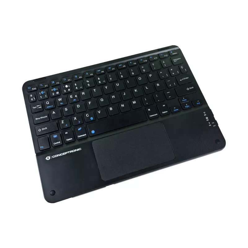 Conceptronic TOBIN01BES Tastiera Bluetooth con touchpad da 10 pollici, QWERTY spagnolo