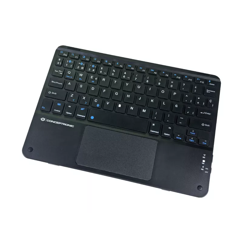 Conceptronic TOBIN01BES Tastiera Bluetooth con touchpad da 10 pollici, QWERTY spagnolo