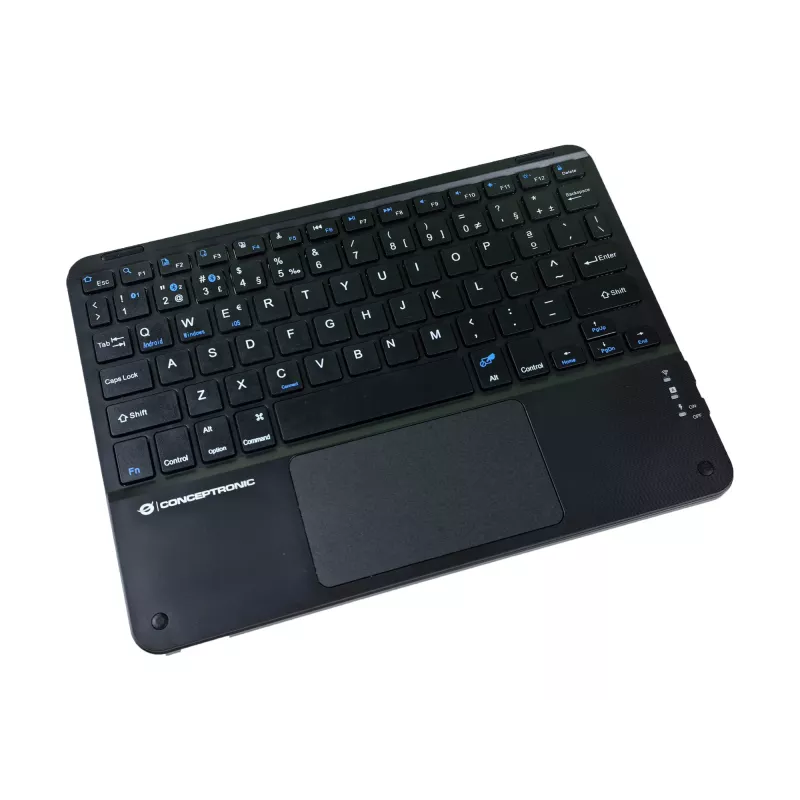 Conceptronic TOBIN01BPT Tastiera Bluetooth con touchpad da 10 pollici, QWERTY portoghese