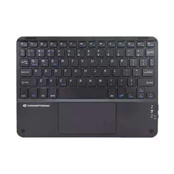 Conceptronic TOBIN01BUS Tastiera Bluetooth con touchpad da 10 pollici, QWERTZ EN (US)