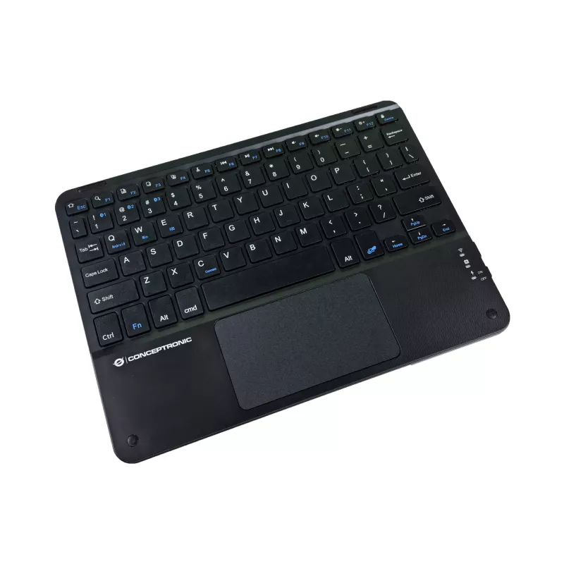 Conceptronic TOBIN01BUS Tastiera Bluetooth con touchpad da 10 pollici, QWERTZ EN (US)