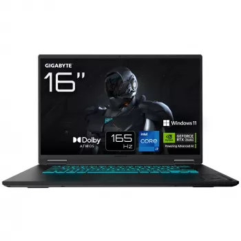 Notebook GIGABYTE GAMING A16 CWHI3DEC94SH Intel® Core™ i7 i7-13620H 40,6 cm (16 pollici) WQXGA 16 GB DDR5-SDRAM 1 TB SSD NVIDIA GeForce RTX 5070 Wi-Fi 6E (802.11ax) Windows 11 Home nero