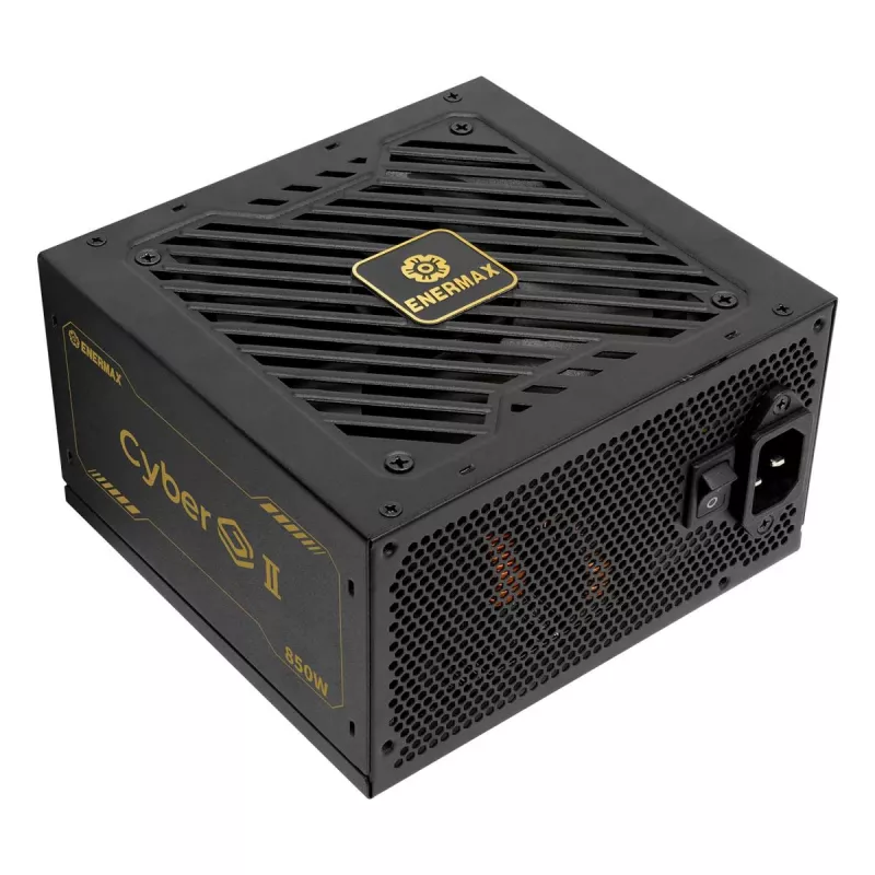 Enermax CyberG II ERV850G-AHG-NAC alimentatore per PC, 850 W, 80 Plus Gold, non modulare, ATX, connettore GPU ad alta potenza a 12 pin, nero