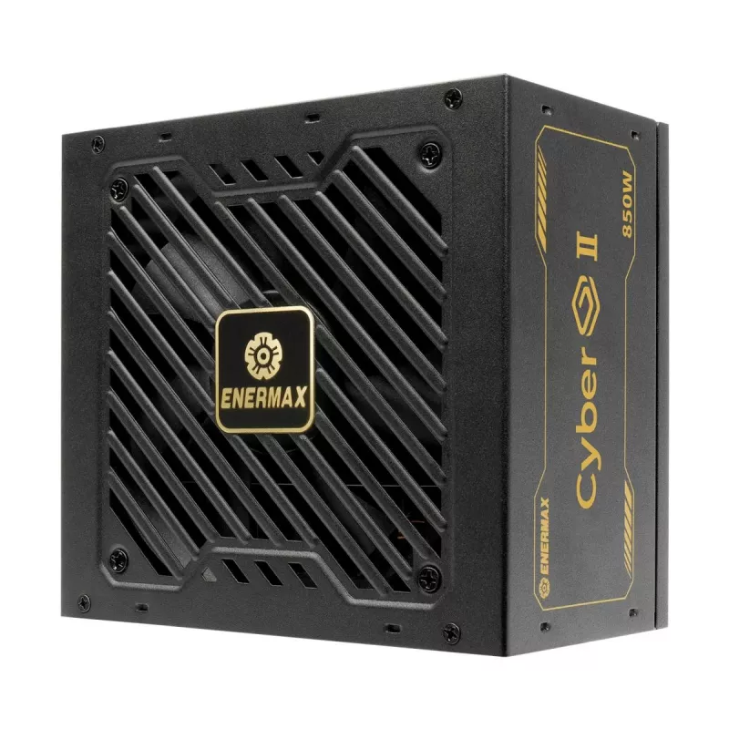 Enermax CyberG II ERV850G-AHG-NAC alimentatore per PC, 850 W, 80 Plus Gold, non modulare, ATX, connettore GPU ad alta potenza a 12 pin, nero