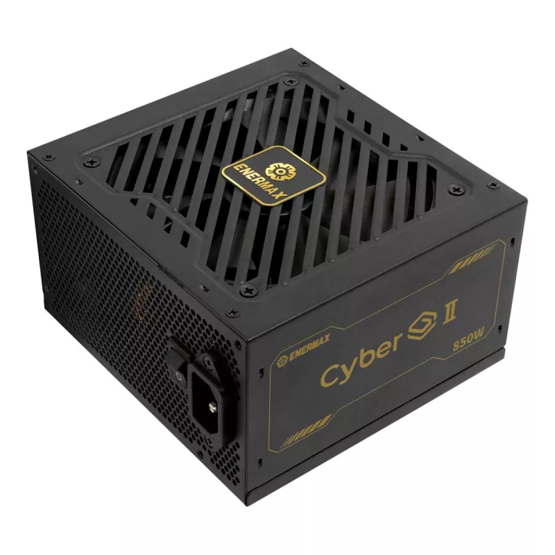 Enermax CyberG II ERV850G-AHG-NAC alimentatore per PC, 850 W, 80 Plus Gold, non modulare, ATX, connettore GPU ad alta potenza a 12 pin, nero