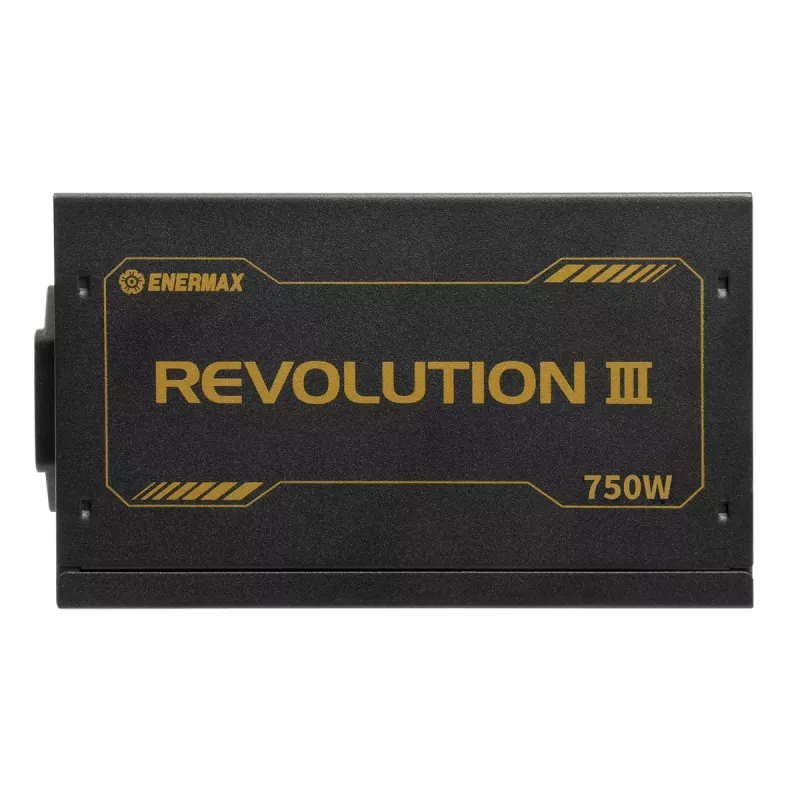 Enermax Revolution III ERV750G-AHG-MAC alimentatore per PC, 750 W, 80 Plus Gold, completamente modulare, ATX, connettore GPU High Power a 12 pin, nero
