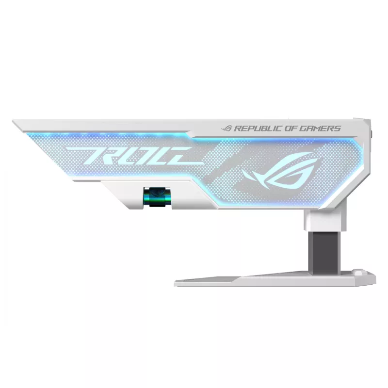 Supporto per scheda grafica ASUS ROG Herculx Universal bianco – 0,5 m di lunghezza, supporta 1 GPU, illuminazione multicolore