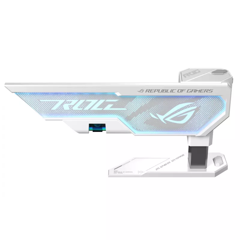 Supporto per scheda grafica ASUS ROG Herculx Universal bianco – 0,5 m di lunghezza, supporta 1 GPU, illuminazione multicolore