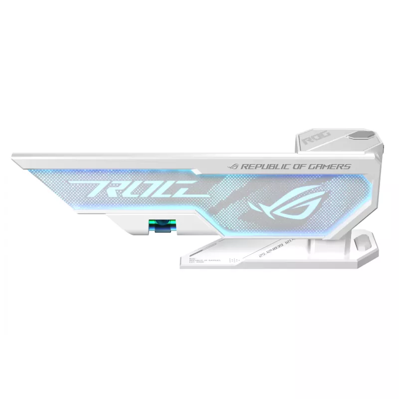 Supporto per scheda grafica ASUS ROG Herculx Universal bianco – 0,5 m di lunghezza, supporta 1 GPU, illuminazione multicolore