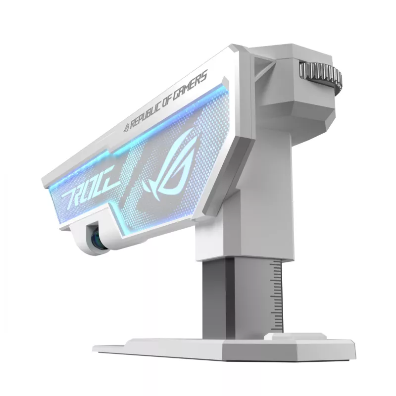 Supporto per scheda grafica ASUS ROG Herculx Universal bianco – 0,5 m di lunghezza, supporta 1 GPU, illuminazione multicolore
