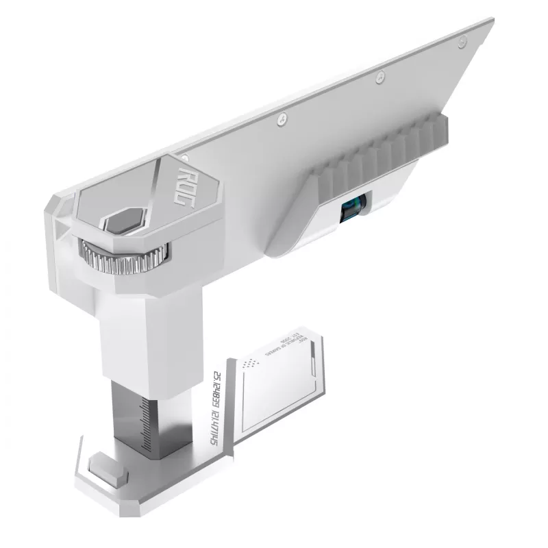 Supporto per scheda grafica ASUS ROG Herculx Universal bianco – 0,5 m di lunghezza, supporta 1 GPU, illuminazione multicolore