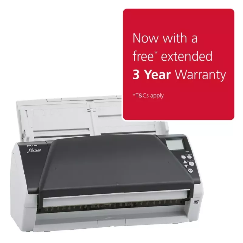 Ricoh fi-7480 scanner ADF 600 x 600 DPI A3 grigio, bianco