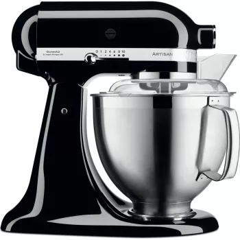 KitchenAid robot da cucina Artisan 5KSM185PS — ciotola in acciaio inox 4,8 L, 300 W, 10 velocità, nero
