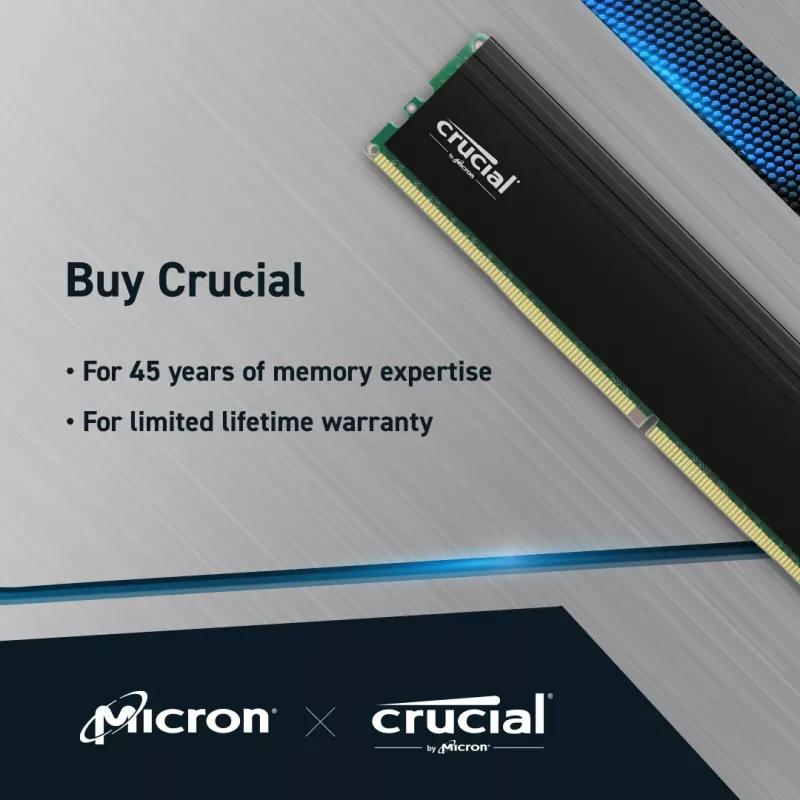 Crucial Pro 32GB DDR4-3200 CL22 UDIMM memoria desktop (CP32G4DFRA32A)
