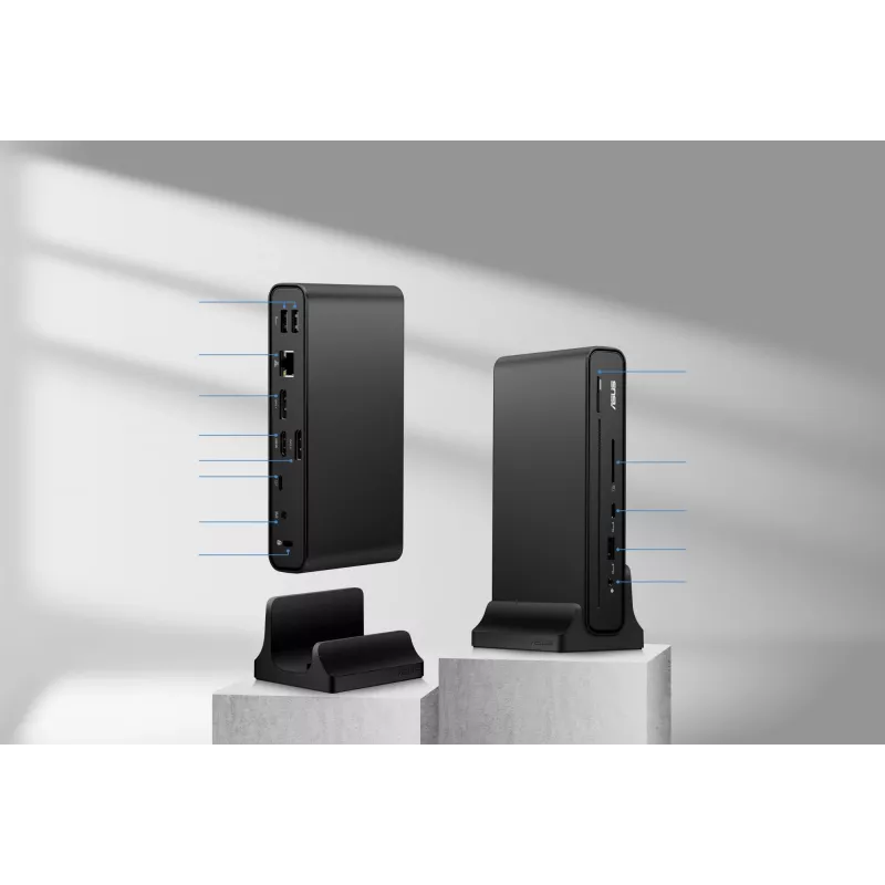 Dock USB-C ASUS Triple Display Duo DC301 con cavo nero