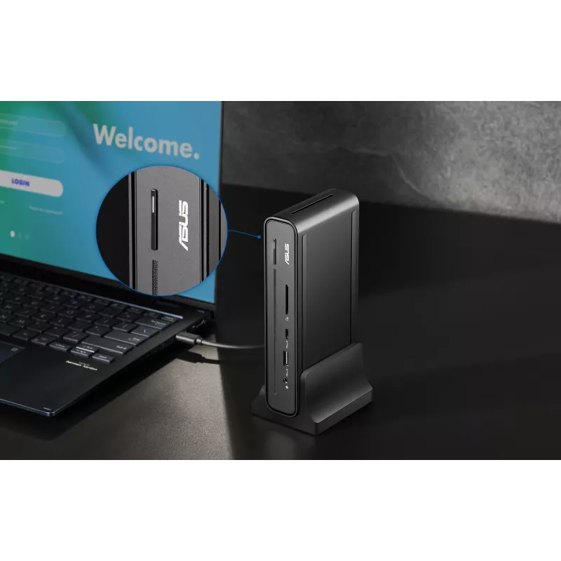 Dock USB-C ASUS Triple Display Duo DC301 con cavo nero