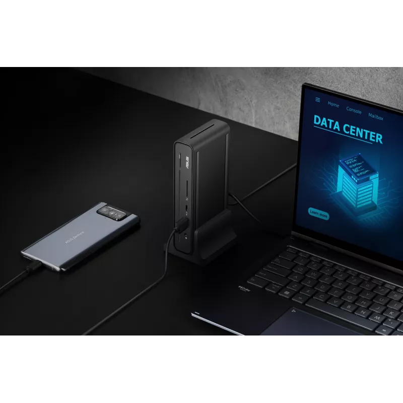 Dock USB-C ASUS Triple Display Duo DC301 con cavo nero