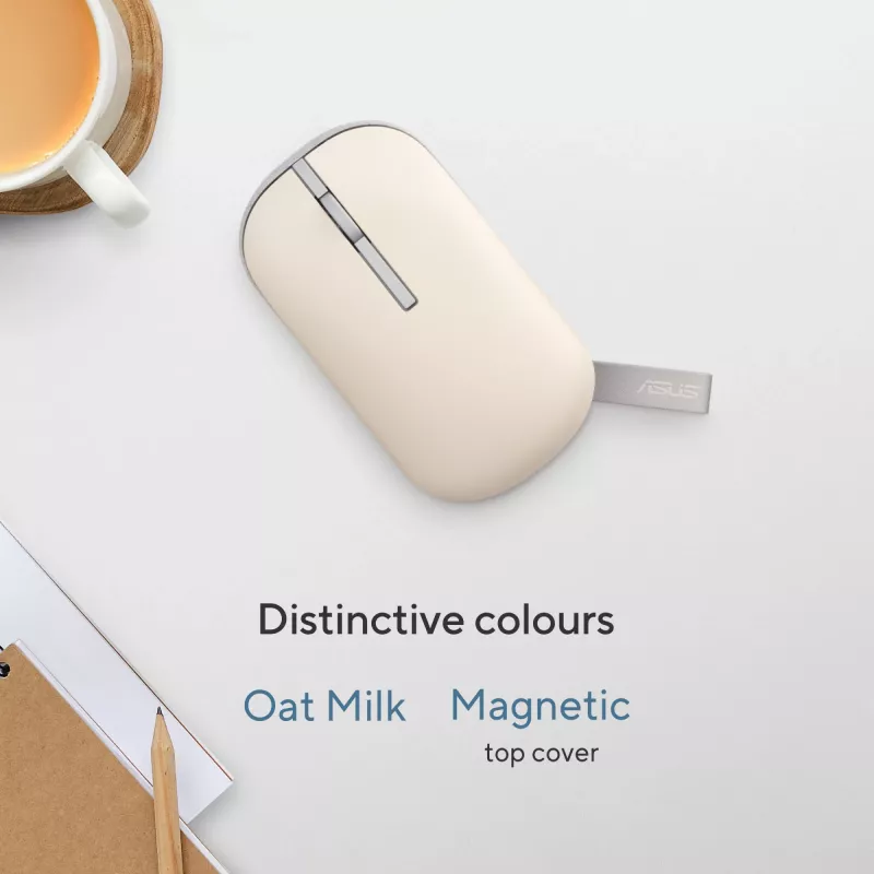 ASUS Marshmallow MD100 Mouse Office Ambidestro RF Wireless + Bluetooth Ottico 1600 DPI