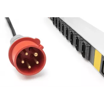DIGITUS IT BASIC PDU. 3PH. 16A. 24 x C13. 3 x C19 Verticale. Cavo 3m. Connettore IEC309 3Ph-16A