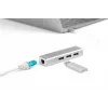 DIGITUS Hub USB 3.0 Type-C 3 porte con Gigabit Ethernet 3x USB A/F,1xUSB C/M,1x RJ45 LAN