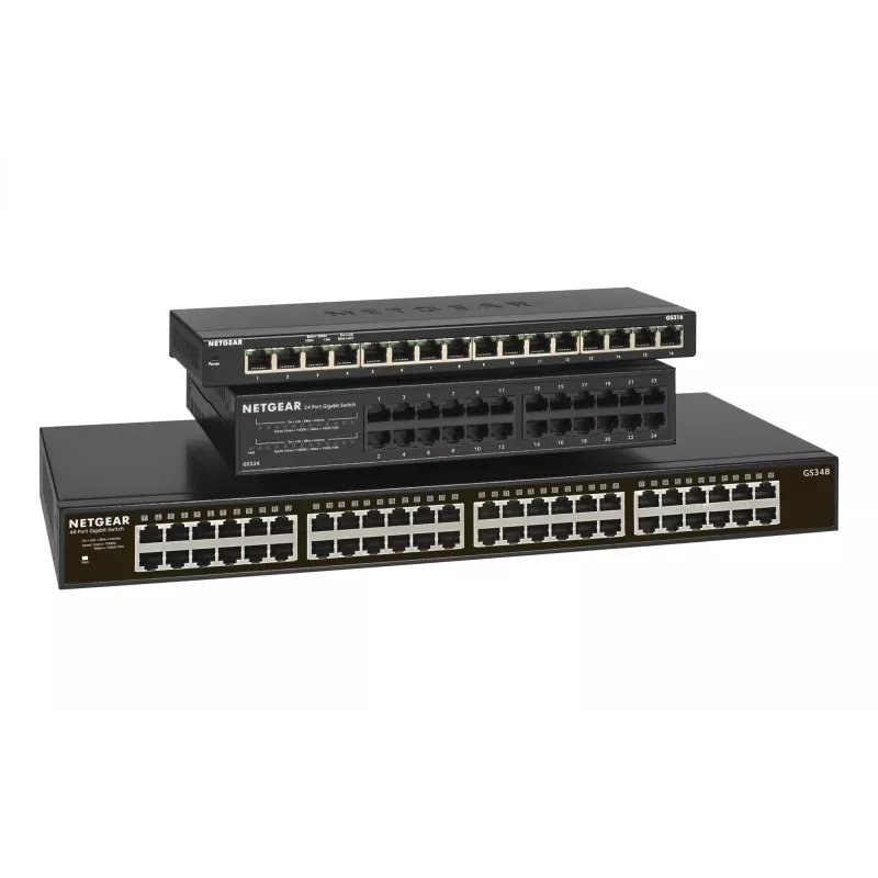 NETGEAR GS348 Unmanaged Gigabit Ethernet (10/100/1000) 1U nero