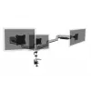 DIGITUS Supporto da tavolo universale per tre monitor con molla a gas e fissaggio a morsa