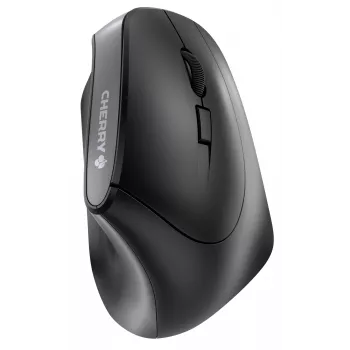 CHERRY MW 4500 mouse wireless a 45 gradi, nero, USB, per destrimani, design verticale, ottico, RF Wireless, 1200 DPI, nero