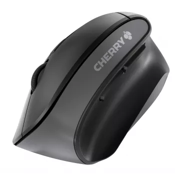 CHERRY MW 4500 mouse wireless a 45 gradi, nero, USB, per destrimani, design verticale, ottico, RF Wireless, 1200 DPI, nero