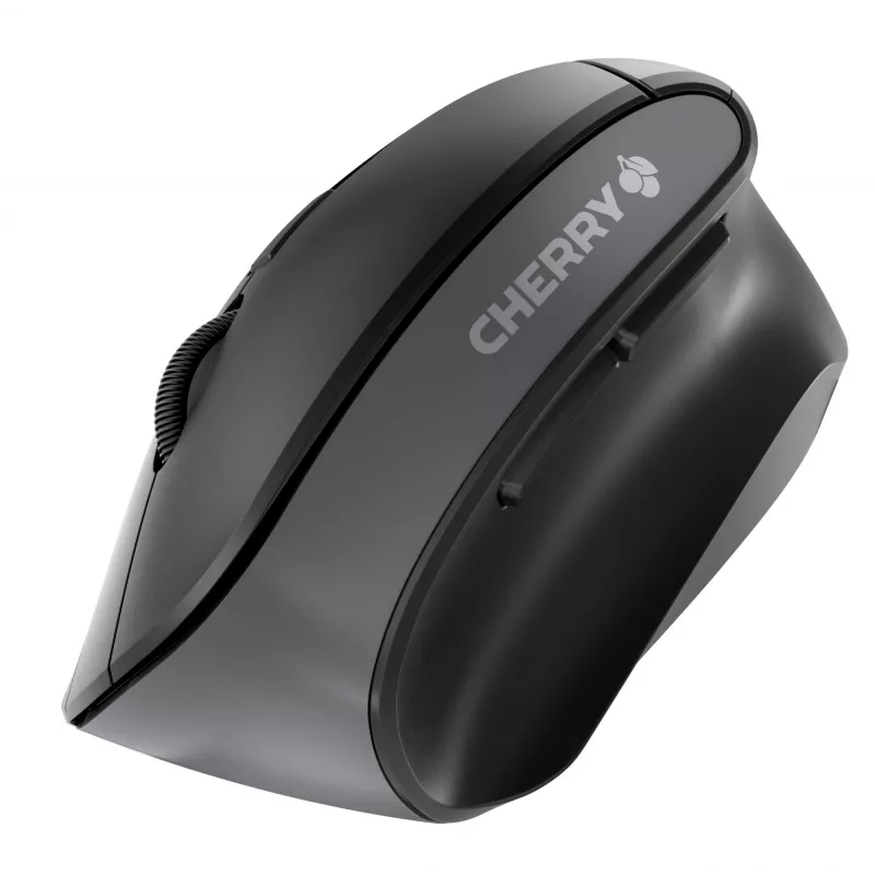 CHERRY MW 4500 mouse wireless a 45 gradi, nero, USB, per destrimani, design verticale, ottico, RF Wireless, 1200 DPI, nero