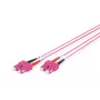 DIGITUS cavo patch in fibra ottica, SC su SC multimodale OM4 - 50/125 µ, duplex, colore RAL4003 lunghezza 1 m