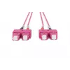 DIGITUS cavo patch in fibra ottica, SC su SC multimodale OM4 - 50/125 µ, duplex, colore RAL4003 lunghezza 1 m