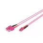 DIGITUS cavo patch in fibra ottica, LC su SC multimodale OM4 - 50/125 µ, duplex, colore RAL4003 lunghezza 1 m